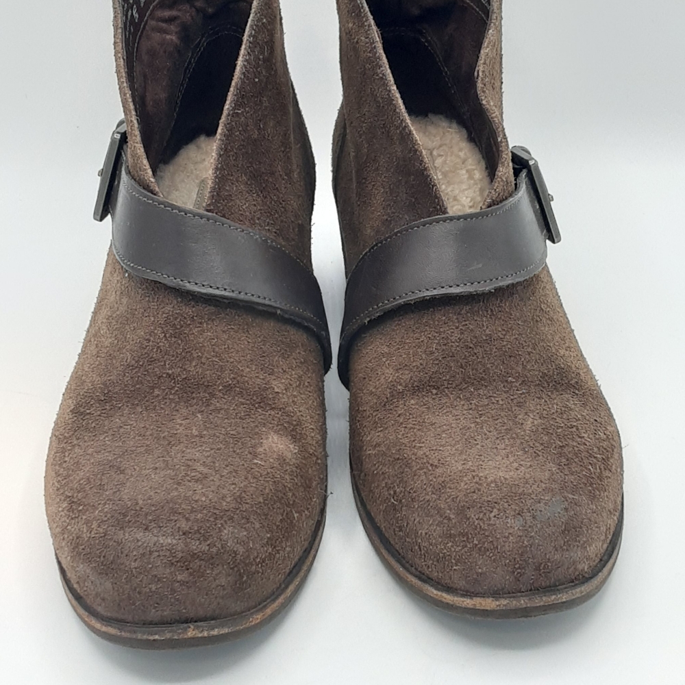Ugg Wright Brown Suede Ankle Boot With Leather St… - image 6